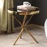 0.55 M High Stainless Steel Marble Circular Sofa Side / END Table
