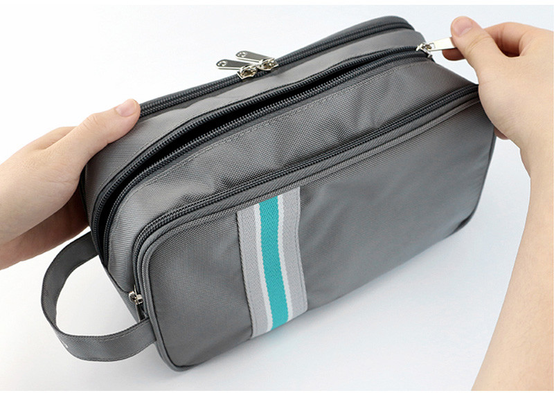 Factory Price Custom Pure Color Promotional Zipper Canvas Cosmetic Bag