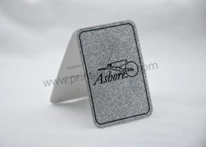 China OEM Sliver Glitter Printed Recycled Paper Hang Tags For Clothing on sale