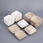 8'' 9" Clamshell Food Containers Sugarcane Food Box Bio Take Away Burger Box