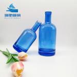Customized 375 ml Glass Whiskey Brandy Vodka Liquor Wine Bottle with Square