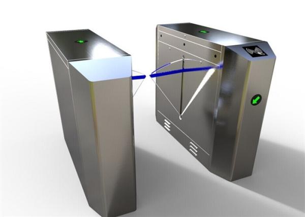 Waist high double wings retractable Flap Barrier Gate , half height turnstile
