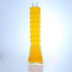 Wholesale Tower Shape Glass Bottle for Vodka Brandy Tequila Customized Logo from china suppliers