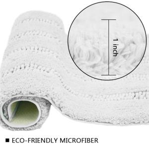 Wholesale High Pile 4.0cm Tufted Microfiber Bathroom Rug Rectangle Shape from china suppliers