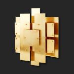 Postmodern pure copper metal background wall lamp Jonathan Adler Puzzle Sconce