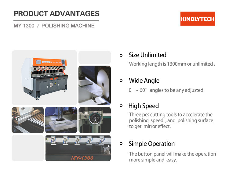 Automatic 1300mm/Min 3kw Acrylic Polishing Machine For Granite