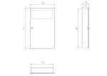 Rectangle Indoor Stainless Steel Dust Bins Conceal Trash Bin stainless steel