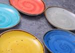 8.25" Porcelain Dessert Dinner Plate In Irregular Shape