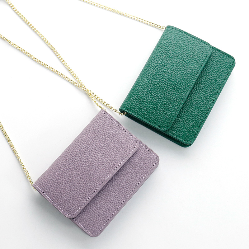 Letter Card Holder Wallets Money Bag Lanyard Chain Gift Card Slim Business Male