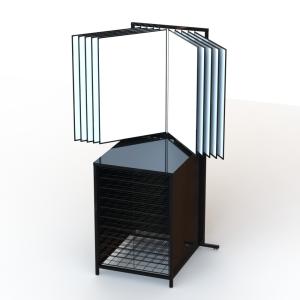 Wholesale Knock Down 10Panel Photo Display Stand With Grid Cabinet from china suppliers