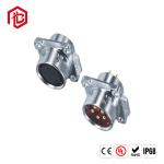 M12 Industrial Metal Waterproof Connector With 2-8Pin Straight Head Aviation
