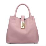 Womens Drawstring Bags Plain Genuine Leather One Shoulder Bags Soft Bucket High