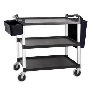 China Three Tiers Kitchen Dining Cart Hotel Cleaning Supplies 3 Shelf Cart On Wheels on sale