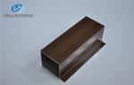 Wooden Grain Aluminium Window Profiles Aluminum Window Sections With Cutting