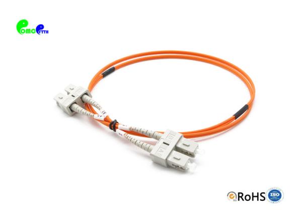 1M Orange Multimode SC - SC Fiber Optic Patch Cord OM1 50/125 Duplex 2.0mm LSZH