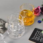Inlaid Arc Design Handmade Whiskey Glass