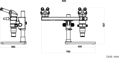 Dual-viewing Stereoscopic Microscopes With Parallel Optical Zoom System