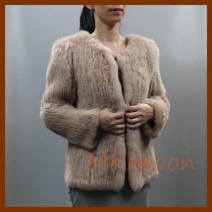 Wholesale knitted Rabbit fur coat -MKL103# from china suppliers
