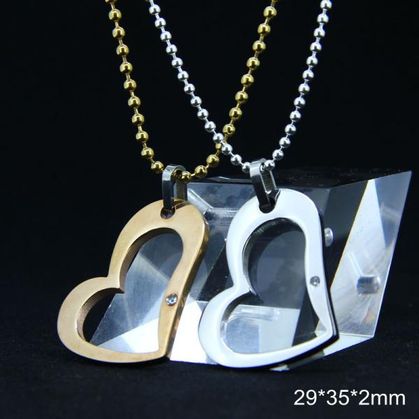 Fashion Ladies Women Girls Stainless Steel Loving Heart Shapped Necklace Pendant
