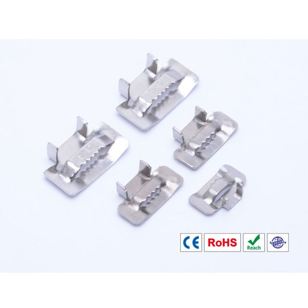 Fire Resistance Stainless Steel Zip Ties 8mm Width 0.4mm Thickness Polished Surface