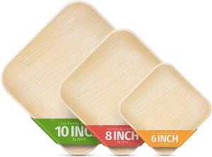 Wholesale Biodegradable 6 Square Palm Leaf Serving Tray For Charcuterie from china suppliers