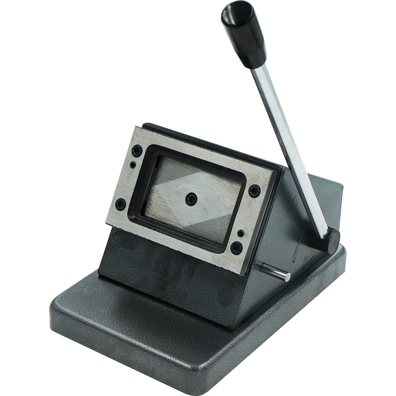 Manual PVC Die Card Cutter For Business ID Card Production Machine In Black