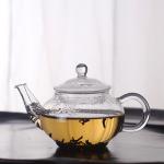 8.5oz 250ml Stove Top Teapot With Infuser , Clear Pyrex Tea Kettle With Glass