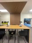 Timber Liner Veneer Grooved Acoustic Wall Panels Sound Absorption Isolation