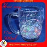 500ml customized Logo Acrylic party Beer LED Flashing Cup / mugs HL-D1420