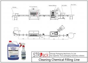 China Industrial Bottle Filling Line Cleaning Chemical Filling Line Stable Voltage on sale