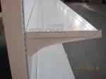 White Slatwall Back Retail Gondola Shelving For Chain Shops / Convenience Store