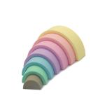 Rainbow Arch Shape BPA Free Pantone Color Baby Stacking Toy