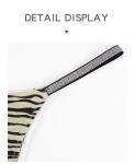 Women'S T Back Thongs Shine Stretch Strap Zebra Leopard Print G String Sexy