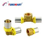 Brass PEX Press Fittings Press Fit Connection for PEX Tubing Natural Brass or