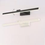 LED Bathroom Vanity Lighting Fixtures Long Shade Stainless Steel Bath Mirror