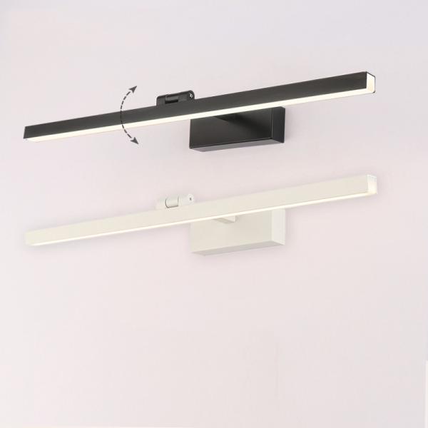 LED Bathroom Vanity Lighting Fixtures Long Shade Stainless Steel Bath Mirror