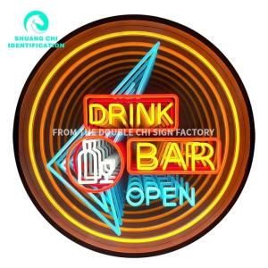 Wholesale LED Light Source Fashion Sense of Technology HD Tempered Glass Abyss Mirror Neon Mirror from china suppliers
