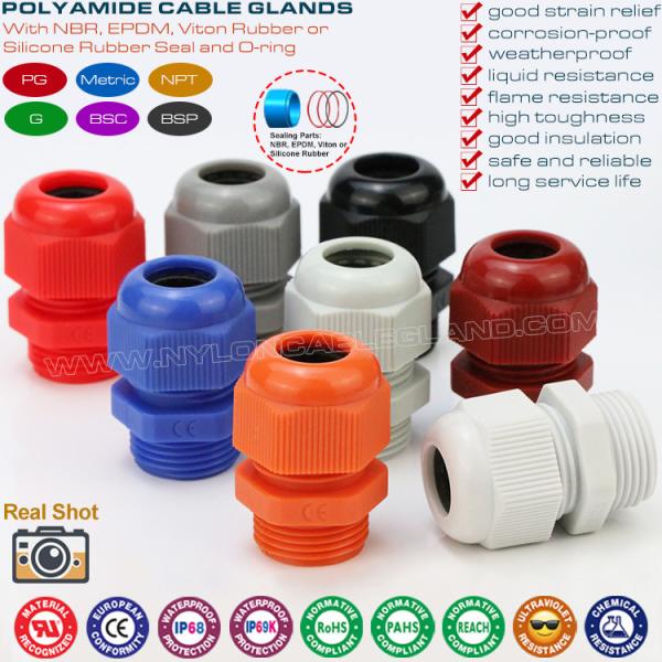 Metric & PG Type Plastic Strain Relief Cord Grips (Strain Relief Fittings) with