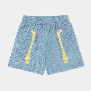 Wholesale Custom Summer Breathable Shorts Skull Print Logo Clothing Manufacturer Basketball Embroidered Double Layer Mesh Shorts for Men from china suppliers