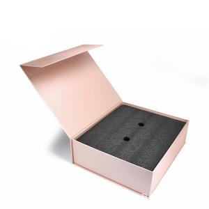 Wholesale Customized stamping process book box with flip cover, black pearl cotton inner tray, red wine glass packaging paper box from china suppliers