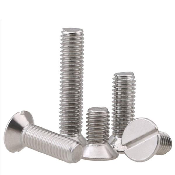 4-60mm ANSI 304 Stainless Steel Flat Head Screws M3 Slotted Countersunk Head