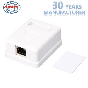 Wholesale RJ45 STP Keystone Jack Single Port Surface Mount Box With High Impact Housing from china suppliers