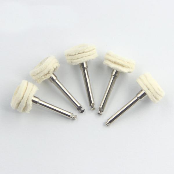 Smart Dental Prophy Brush For Braces Flat Disc Shape Leather Yellow Soft Wheel