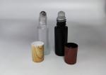 Frosted Matte Pink Purple Black Roll On Glass Bottle 10ml With Bamboo Cap