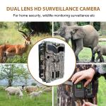 Hunting camera KW698A dual-lens 1080P 30MP waterproof IP67 up to 512GB storage