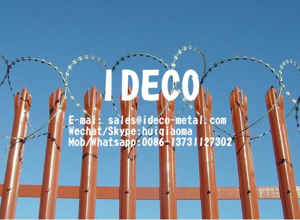 Quality Spiked Decorative Metal Palisade Security Fences, Galvanized Steel Palisade Fencing, Picket/Paling Fence Barriers for sale