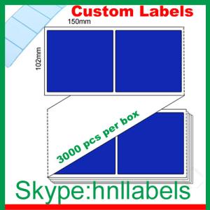 Wholesale Thermal Transfer Labels 102X150/1 Blue Trans Fanfold Permanent, 3,000 per box from china suppliers
