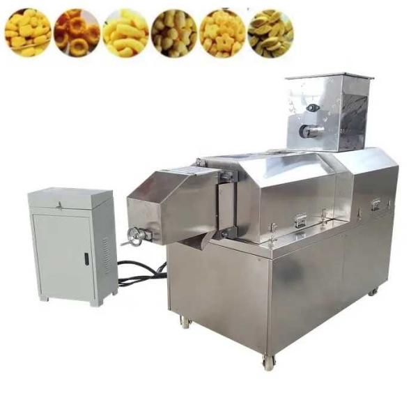 Double Screw Feed Extruder Rice Corn Flakes Puffed Snack Machine Food Making