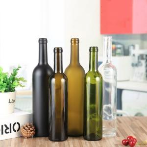 Wholesale Custom Design 500ml/750ml Glass Wine Bottles for Industrial Beverage in Green Frosted from china suppliers