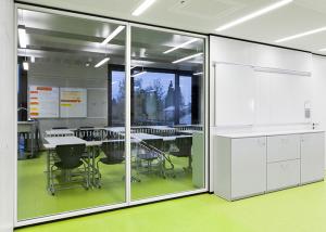 Wholesale Soundproof Acoustic Office Aluminum Glass Partition wall Dividers space double glass white color from china suppliers